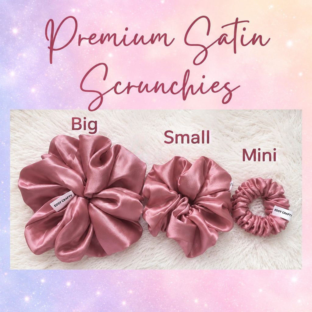 Old Rose Satin Scrunchies