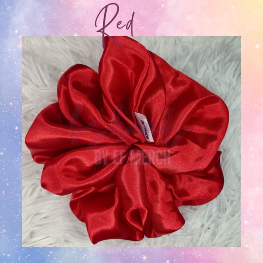 Red Satin Scrunchies