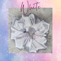 White Satin Scrunchies