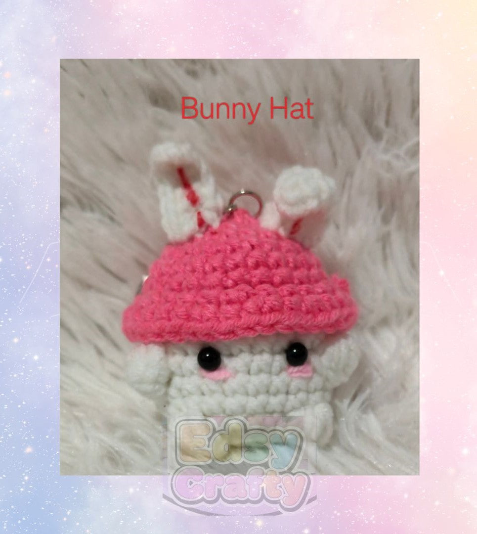 Bunny Hat Mushroom Keychain